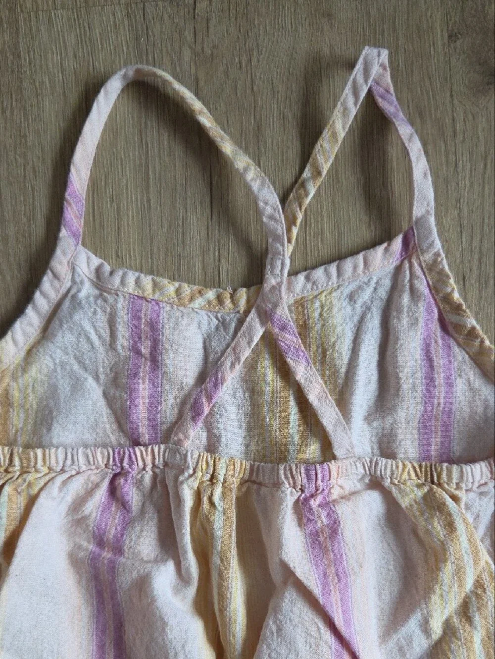 OshKosh B'gosh Pastel Pink & Yellow Striped Dress
